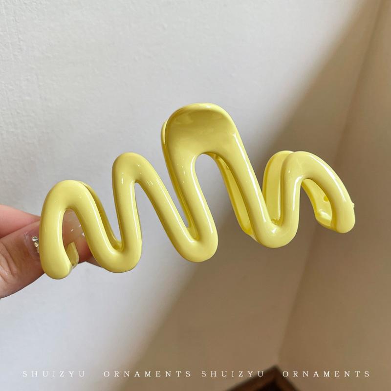 with resembling as a head accessory Jelly color wavy low-neck series hairstyle shark hairpins 1 PC hairpin clips Delicate Jewelry