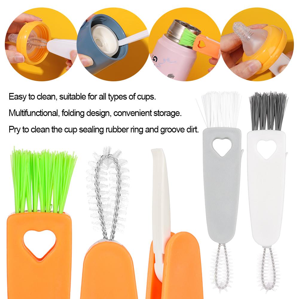 Dust Removal Lunch Box Groove Gap Rubber Ring Lid Cleaning Brush Cup Cover Milk Bottle Cleaner