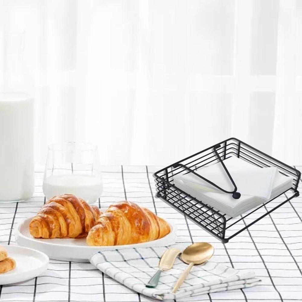 Утяжеленный держатель для салфеток для рук Квадратный дизайн Плоский диспенсер для салфеток Органайзер для бумажных салфеток Дом Кухня