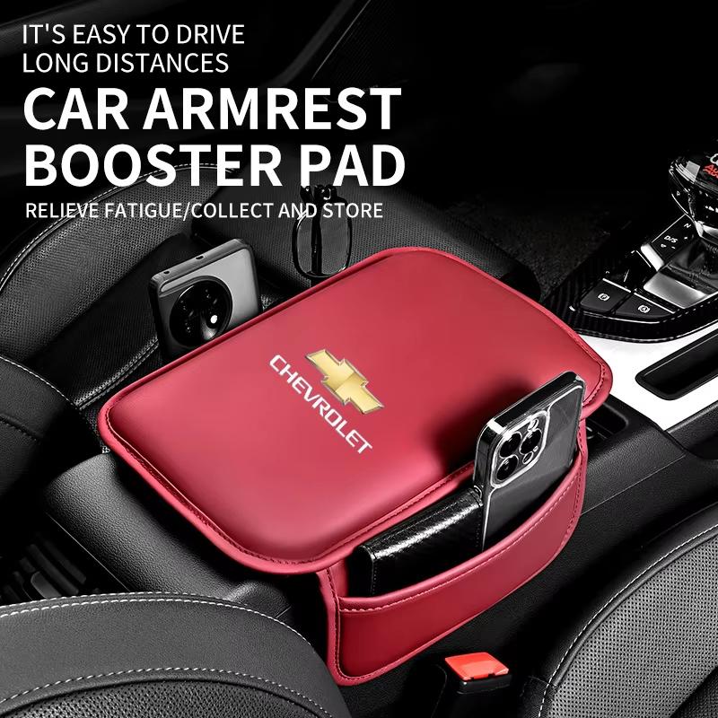 Leather Armrest Box Heighten Protective Pad Memory Foam Car Arm Rest Cushion for Chevrolet Silverado Impala Malibu Equinox Cruze