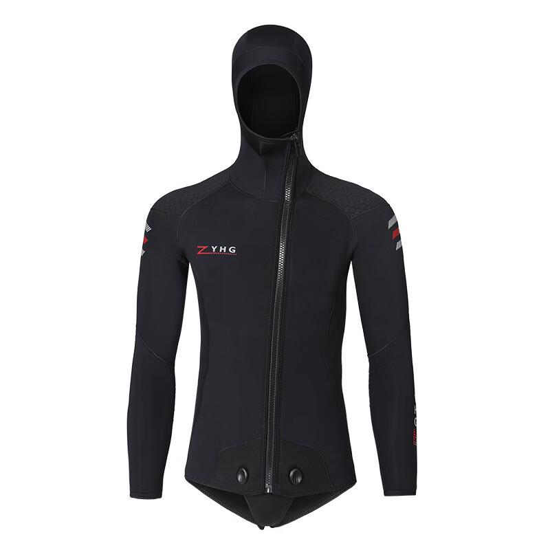 WEZHO Men's 5mm Hooded Spearfishing Wetsuit Top