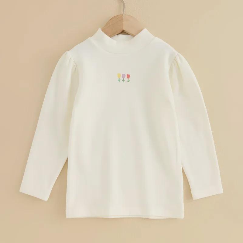 Girls' Thermal Turtleneck Fleece Shirt for Autumn & Winter - New Design
