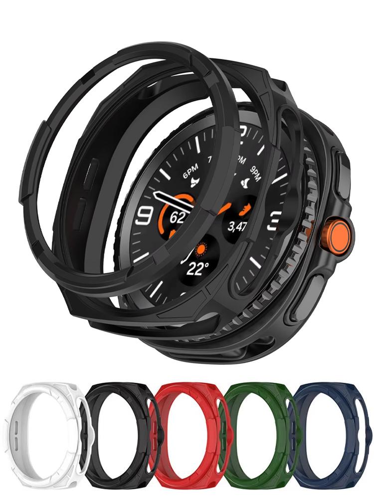 Прочный Безель+Мягкий TPU Бампер Чехол для Samsung Galaxy Watch 8 classic 46мм Защитная Крышка Galaxy Watch 8 classic Защита
