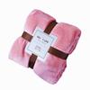 Winter Solid Color Thickened Warm Flannel Blanket for Car Office Sofa Bedroom