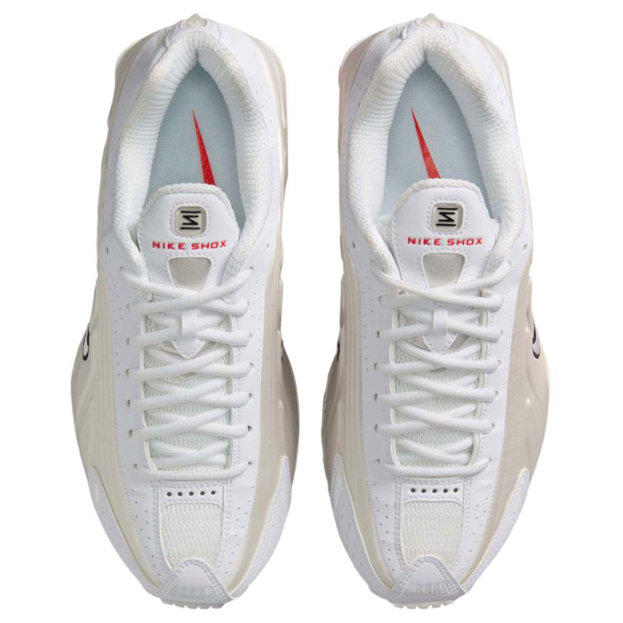 Nike Shox R4 Phantom Picante красные женские кроссовки кремово-белые AR3565-103