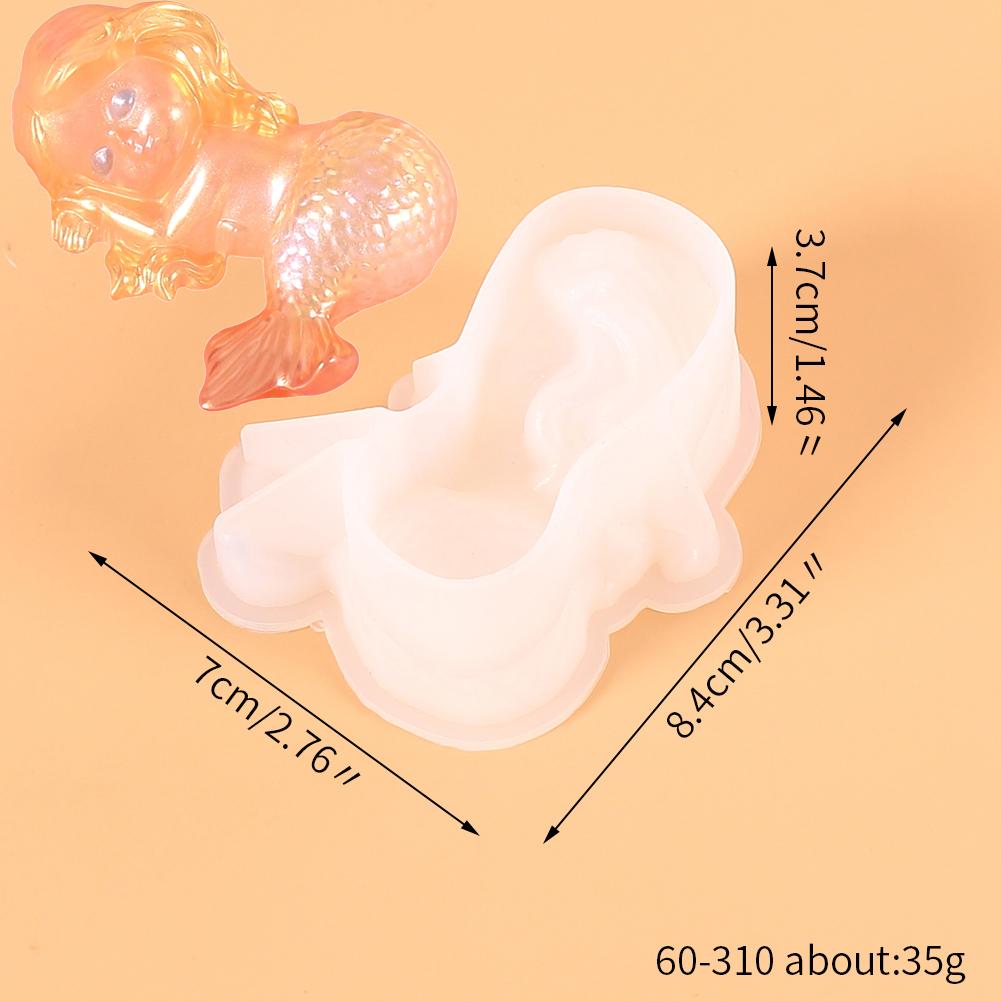 Mermaid Tail Silicone Resin Mold DIY Ocean Mermaid Shell Conch Fondant Chocolate Cupcake Gumpaste Baking Cake Decorating Tools