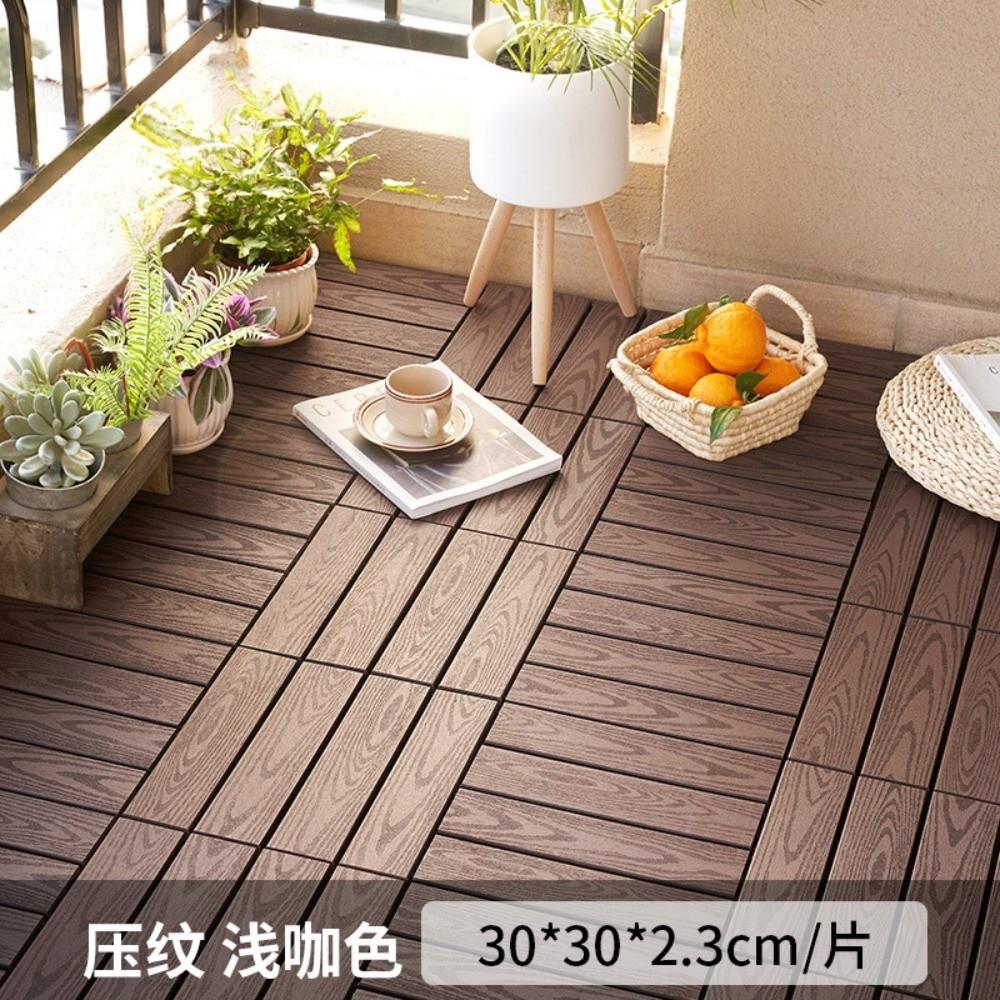 Новая водонепроницаемая уличная напольная плитка с замковым соединением, из твердой древесины, для патио, террасы, декинга, самокладка, DIY-установка, террасный кирпич, балкон