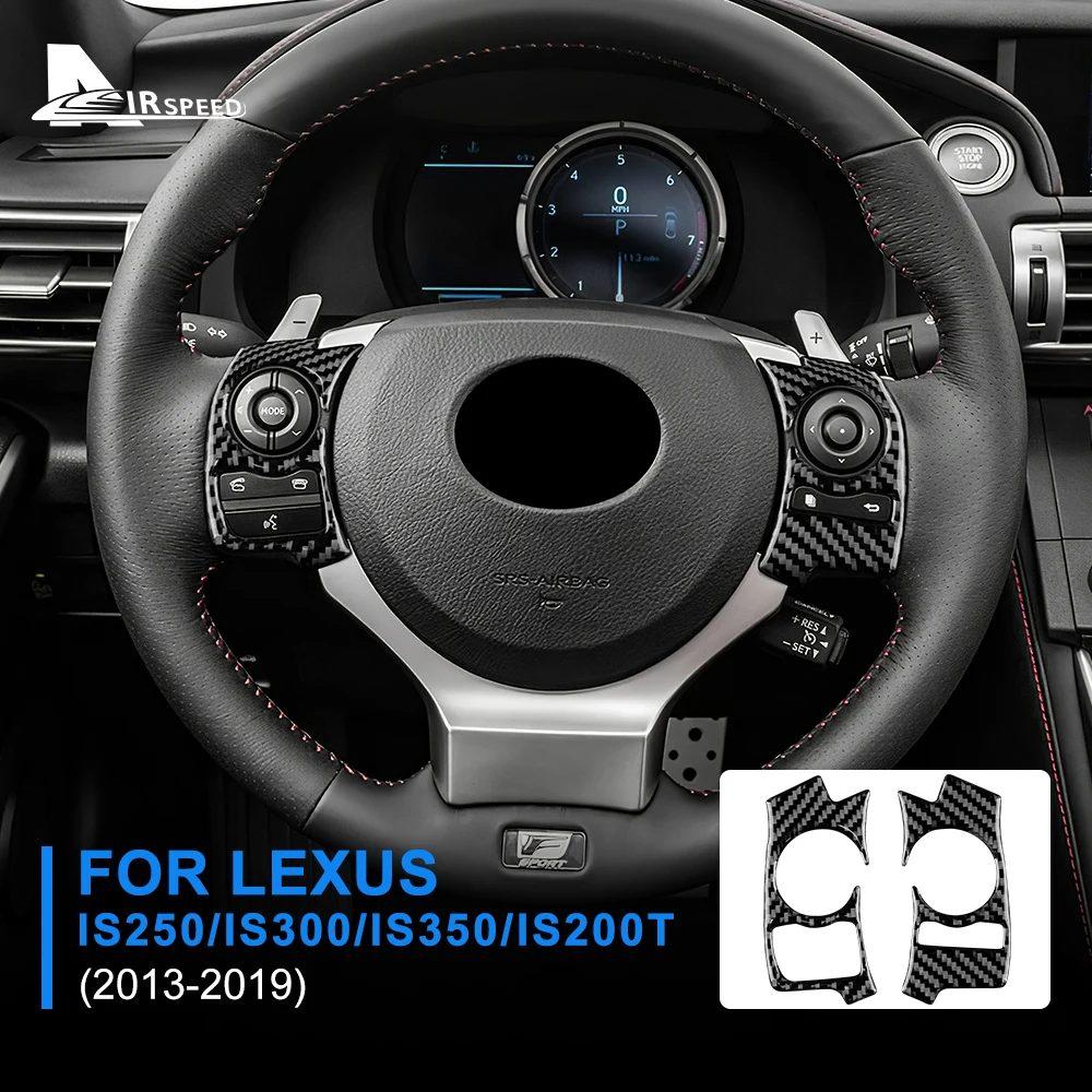 Real Soft Carbon Fiber Sticker For Lexus IS250 300 350 200T 2013 2014 2015 2016 2017 2018 2019 Car Steering Wheel Interior Trim
