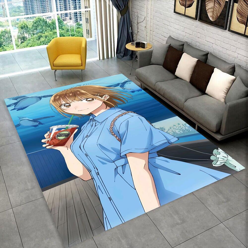 3D Cartoon Blue Box Ao No Hako Love Anime Hina Carpet Rug for Home Living Room Bedroom Sofa Doormat Decor,kid Non-slip Floor Mat
