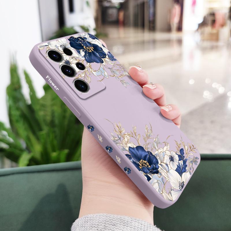 Стильный чехол с пионами для Samsung Galaxy S25 S24 S23 S22 S21 S20 S10 S10E Ultra Plus FE Note 20 Ultra Plus