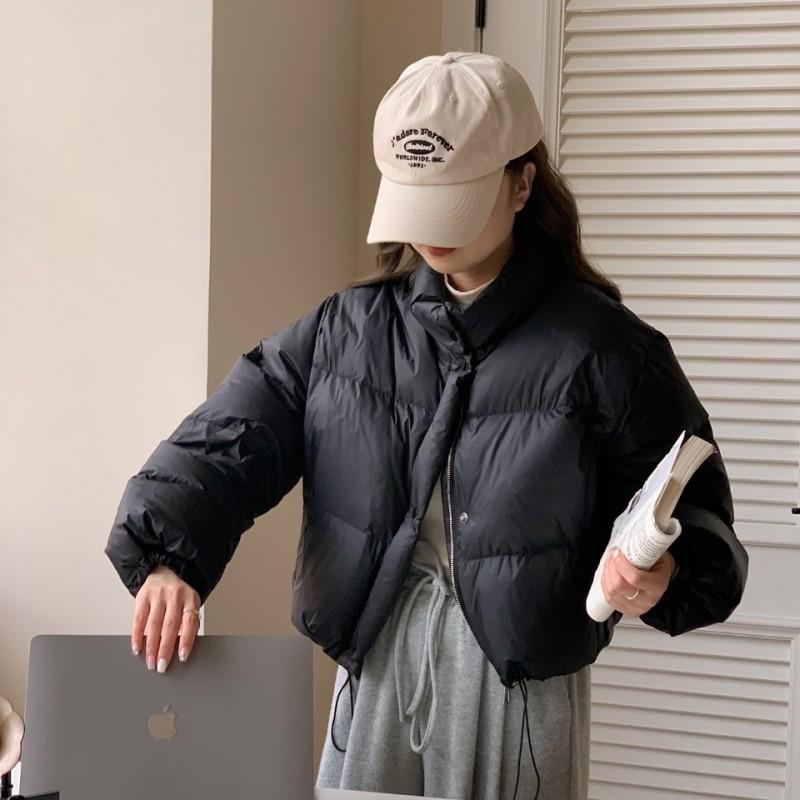 Милая короткая куртка-пуховик женская восточная новая стойка воротник маленькая белая куртка-пуховик на утке куртка