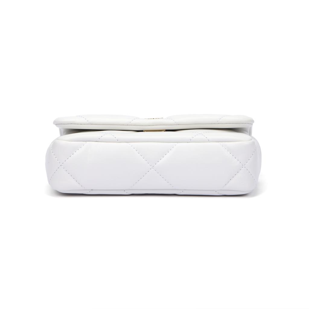 Tory Burch Kira Chain Shoulder Bag Flap Closure Napa Leather Crossbody Mini Women bags White 154710-100