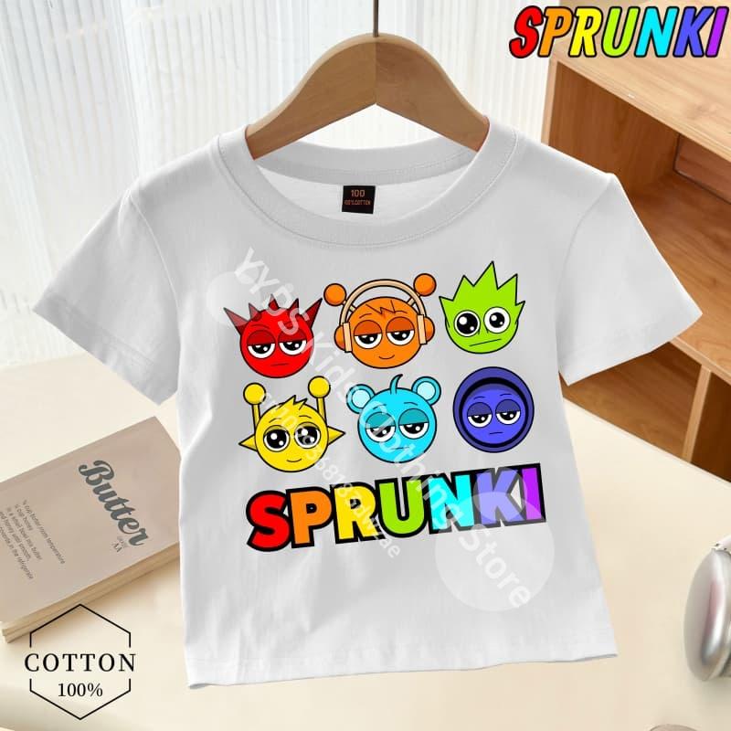 Просто парень, который любит Sprunki Boy, графический принт, детская футболка Sprunki, модный тренд, футболка для мальчика, летняя одежда для мальчиков/девочек, универсальная одежда