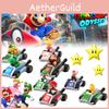 Super Mario Party Go-kart Toy Set With 8 Collectible Figures And Display Box