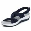 2024 New Casual Sandals Thick Sole Women's Shoes Large 35-43 Sandals Women's Roman Simple Fish Mouth