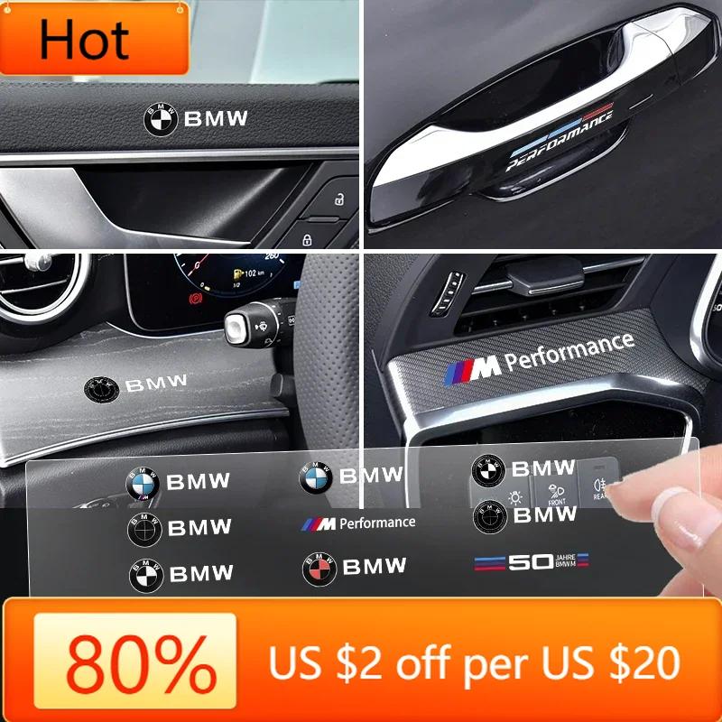 BAFD8 New 2025 Car Interior Sticker Central control Decals Emblem Badge Logo Sticker For BMW 50th M E46 E39 E38 E90 E60 F10 F30 Z3 X1