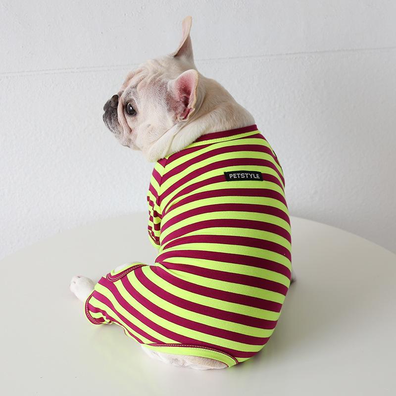XS-2XL Spring Thing Soft Pet Jumpsuits French Bull Pug Small Medium Dog Pajamas One Piece Clothing