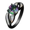 Vintage Womens Natural Opal Ring Big Rhinestone Zircon Inlay Fashion Jewerly Size 5-12