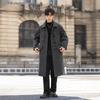Men's British Style Horn-Toggle Wool-Blend Overcoat