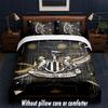 Newcastle United Football Design Bed Bedding Set 1 Duvet Cover + 2 Pillowcases Soft Breathable Household Bed Linens
