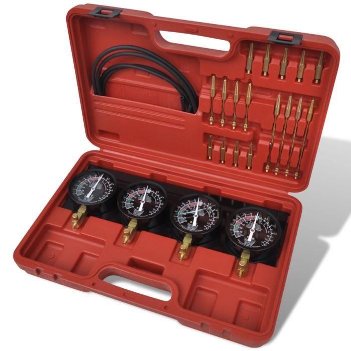 VidaXL Kit d'outils de jauges de synchroniseur de vide de carburateur