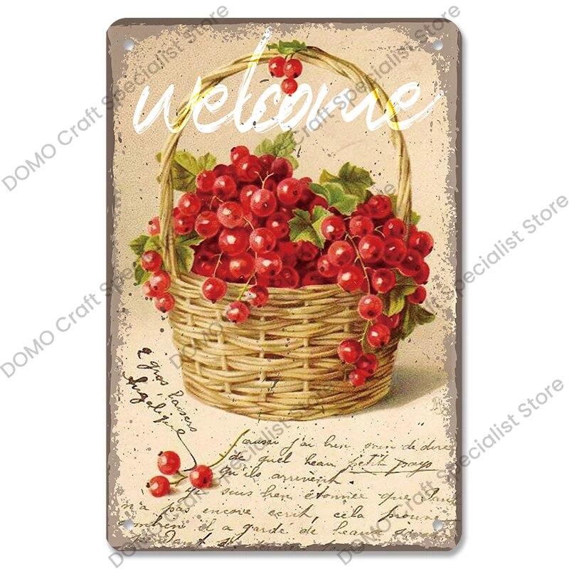 Приветственный плакат, металлическая пластина, винтажная тыква, подсолнух, птица, металлические жестяные знаки, настенный декор, садовая дверь, кафе, вечеринка