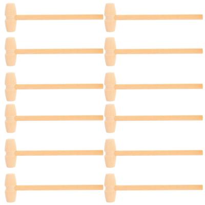 NOLITOY Мини-молоток 12 шт., Деревянная игрушка, Инструмент для DIY, Подарок на день рождения, Деревянный молоток для детей, 15 см