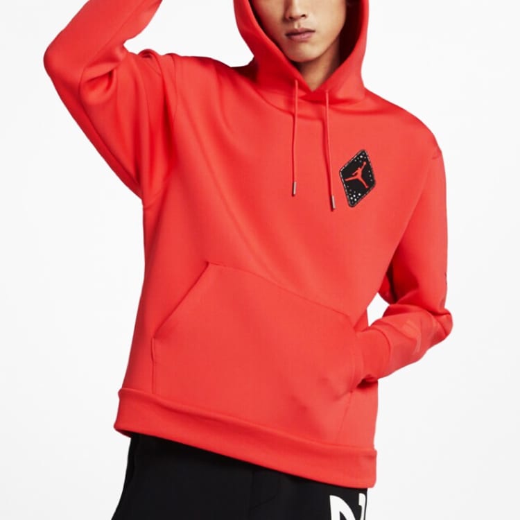 Jordan Sweatshirts Men's Orange Red Hooded Moderate Regular BV5404-850