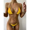 Two-Piece Gold Chain Triangle Half Cup Sexy Bikini Women Swimwear Women Swimsuit Padded Bathing Suit