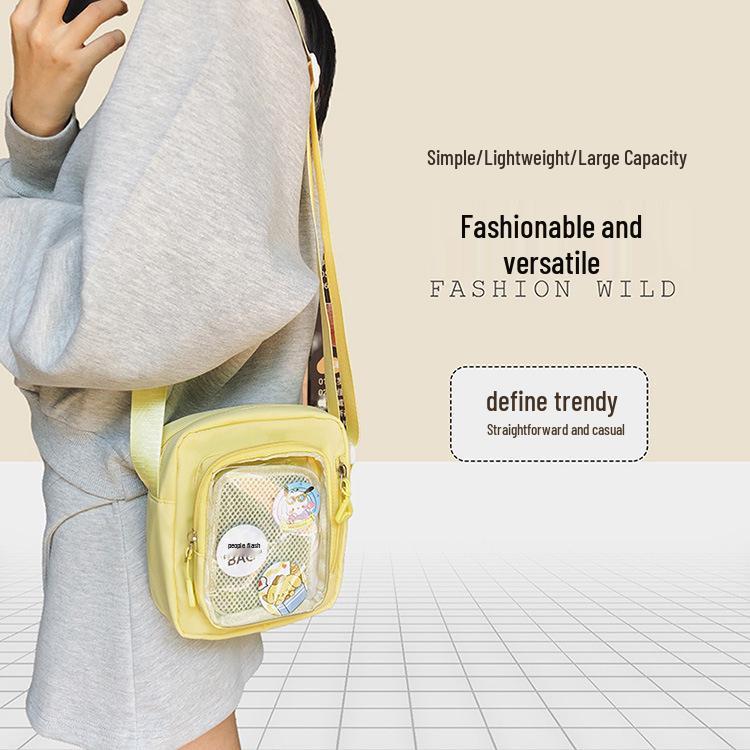 Japanese Transparent Ita Bag: Versatile Small Capacity Crossbody Shoulder Bag for Women