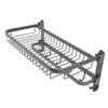 Foldable Towel Shelf with Towel Bars Hooks Punch Free Rust Resistant Space Aluminum Bathroom Towel
