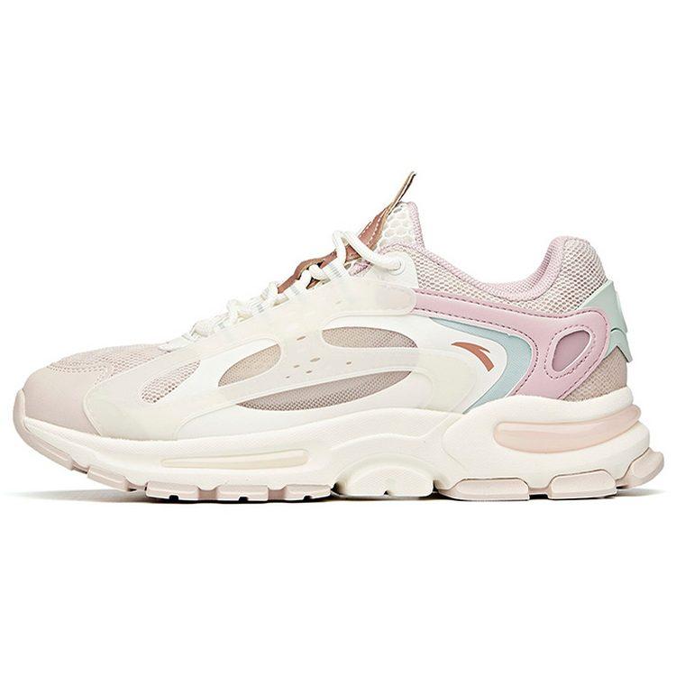 ANTA Chunky Sneakers Women's Low Top Lotus Gray/Ivory White/Smoke Purple 122038899-2