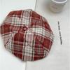 Японские клетчатые береты в тон цветам для женщин и лета, осени, модные, универсальные, повседневные, солнцезащитные, ретро-шляпы-тыквы