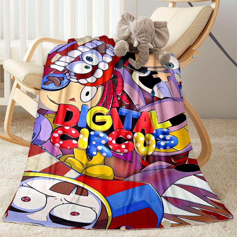 Digital Circus Blanket Comfortable Suitable for Sofa Office Bed Four Seasons Universal Playful Design Perfect Gift for Relatives and Friends
