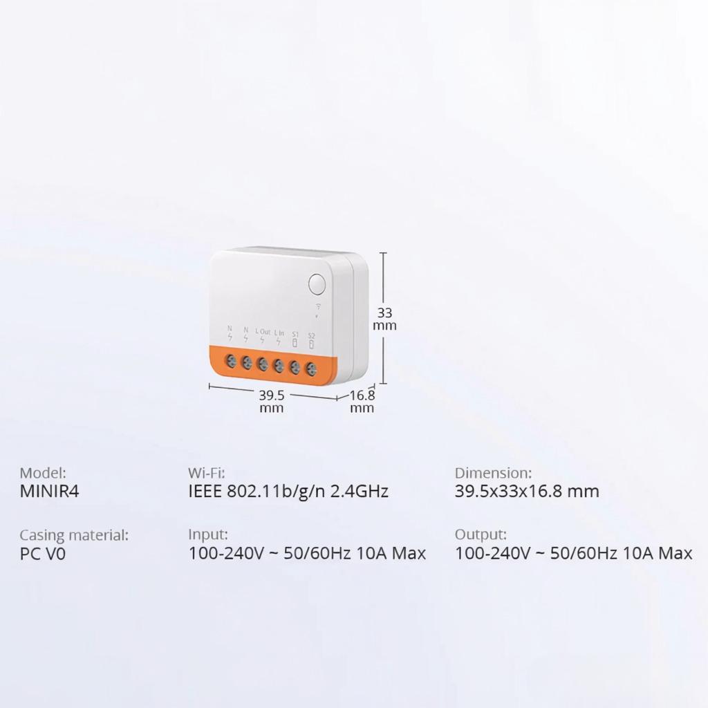 SONOFF MINI R4 Wifi Smart Switch Module Dual Control Remote Control Module Smart Home Works R5 S-MATE Wireless Control Google Home