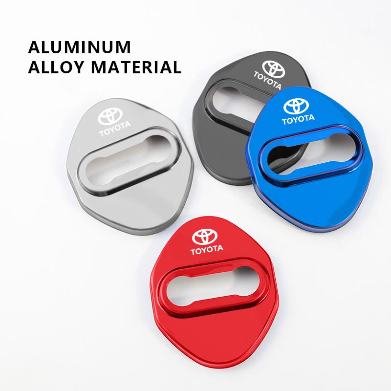 ABU3 Car Door Lock Cover Protective Buckle Cap Scratch and Dirt Resistant for Toyota Yaris Corolla Camry RAV4 Hilux Prius Accessories