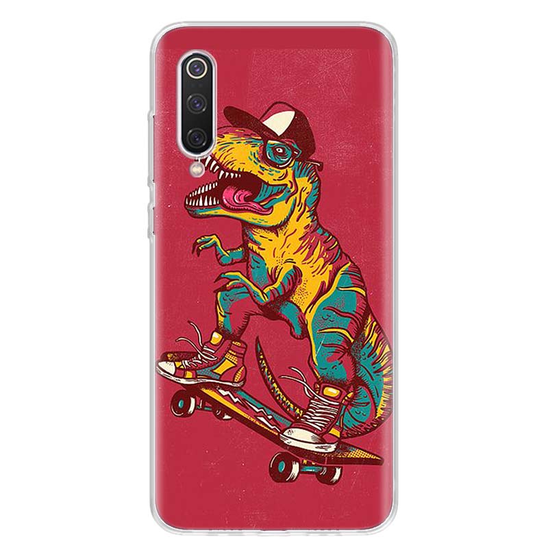 Dinosaur Skate Dude Play For Xiaomi Redmi Note 14 13 12 11 10 Pro Phone Case 12S 11S 11T 11E Plus 14Pro 13Pro 12Pro 11Pro Cover
