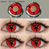 Eyeshare 1 Pair Red Cosplay Contact Lenses for Eyes Halloween Eye Makeup Lens Crazy Cosplay Party Accessories