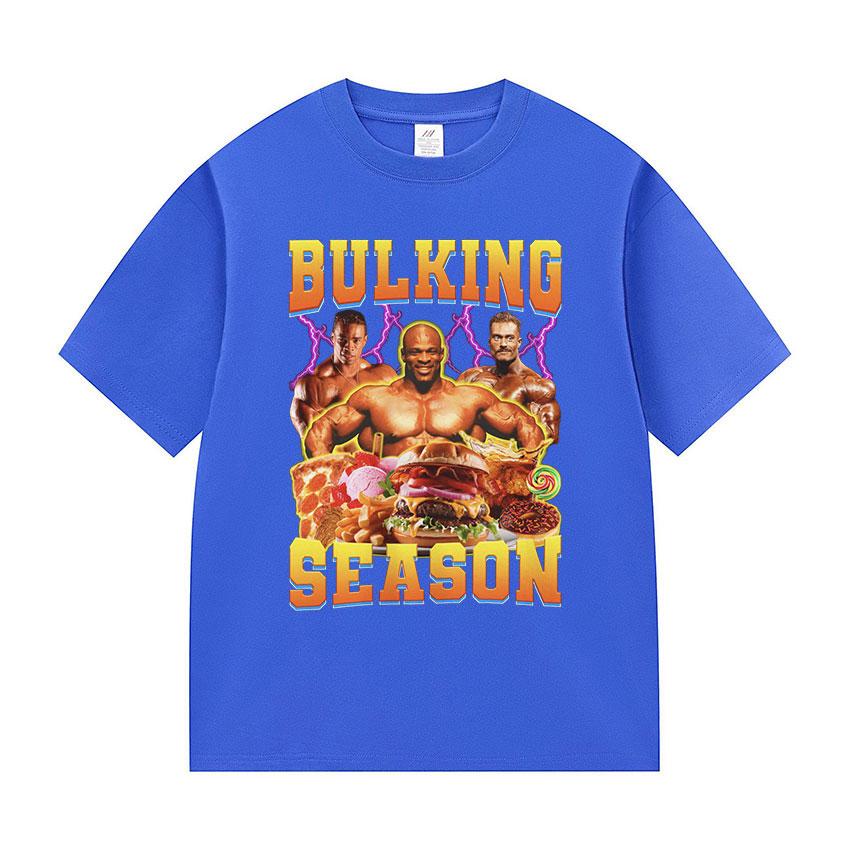 Bulking Season Kevin Levrone Funny Gym Meme TShirts Unisex fashion print Short Sleeve Tshirt Unisex summer Cotton Tees Streetwear