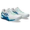 Tennis Shoes 9 1042A208 Blue GEL-RESOLUTION Women's White/Teal 22.5