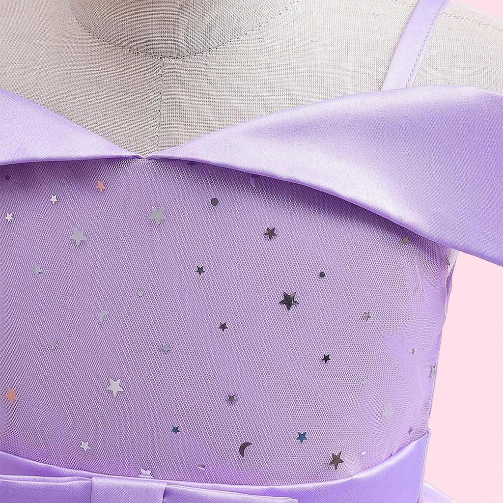 Вечернее платье в сетку с открытыми плечами для маленьких девочек, повседневные платья, детское пышное платье принцессы, рождественское вечернее свадебное платье с блестками