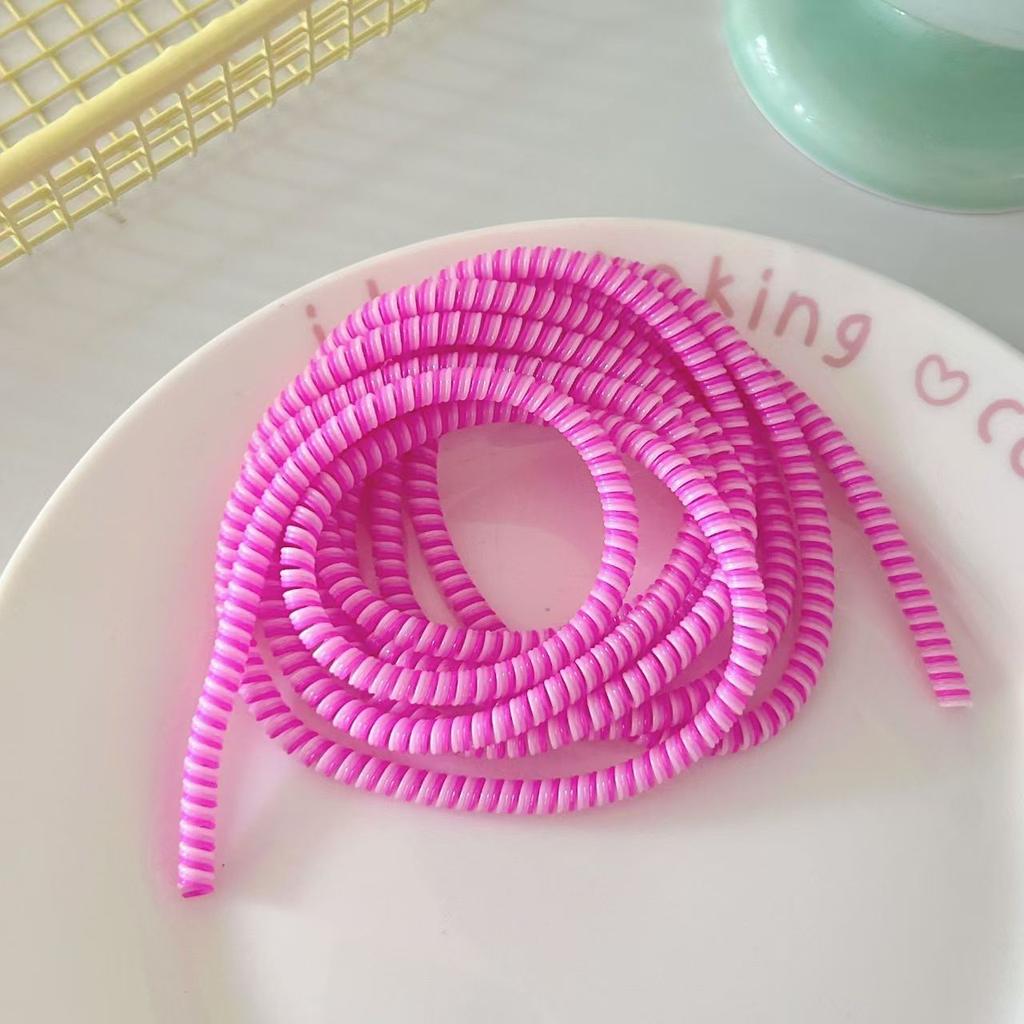 1.1M Colorful Spiral Spring Cable Protector Anti‑Break Wire Winder For USB Charger Cable Earphone Cord Saver Sleeve