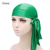 Pre-Tied Silk Durag Elastic Turban Hijab Fashion Bandana