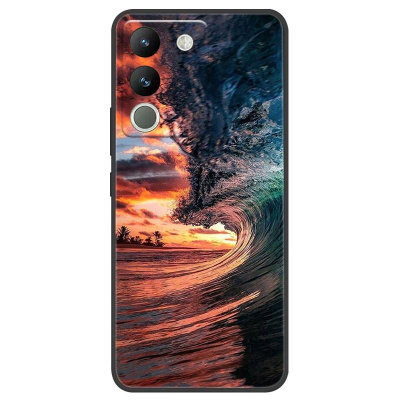 Чехол для VIVO V29E V2317 Защитный чехол для камеры Для телефона VIVO Y200 5G Мягкий силиконовый TPU Задняя крышка V2307 Ударопрочный Fundas