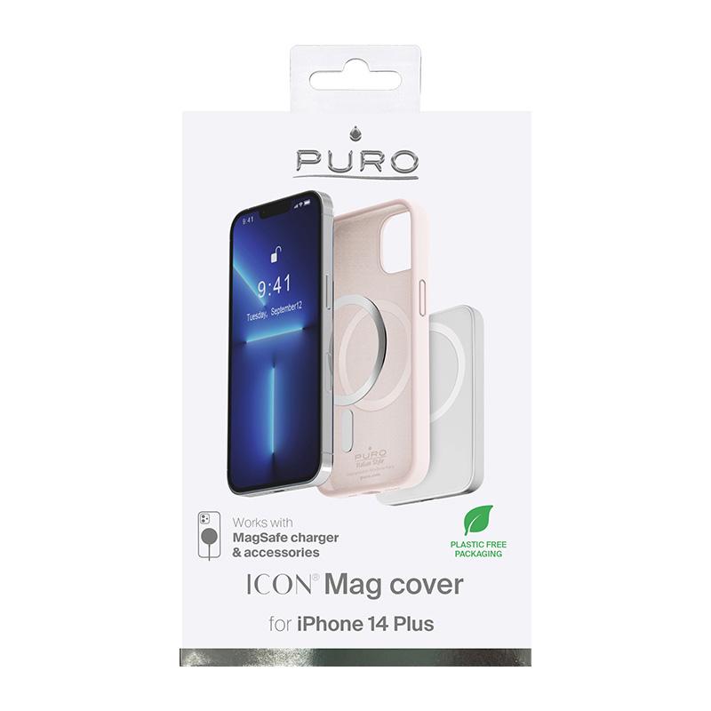 Puro Icon Mag - Etui Iphone 14 Plus Magsafe (Dusty Pink)