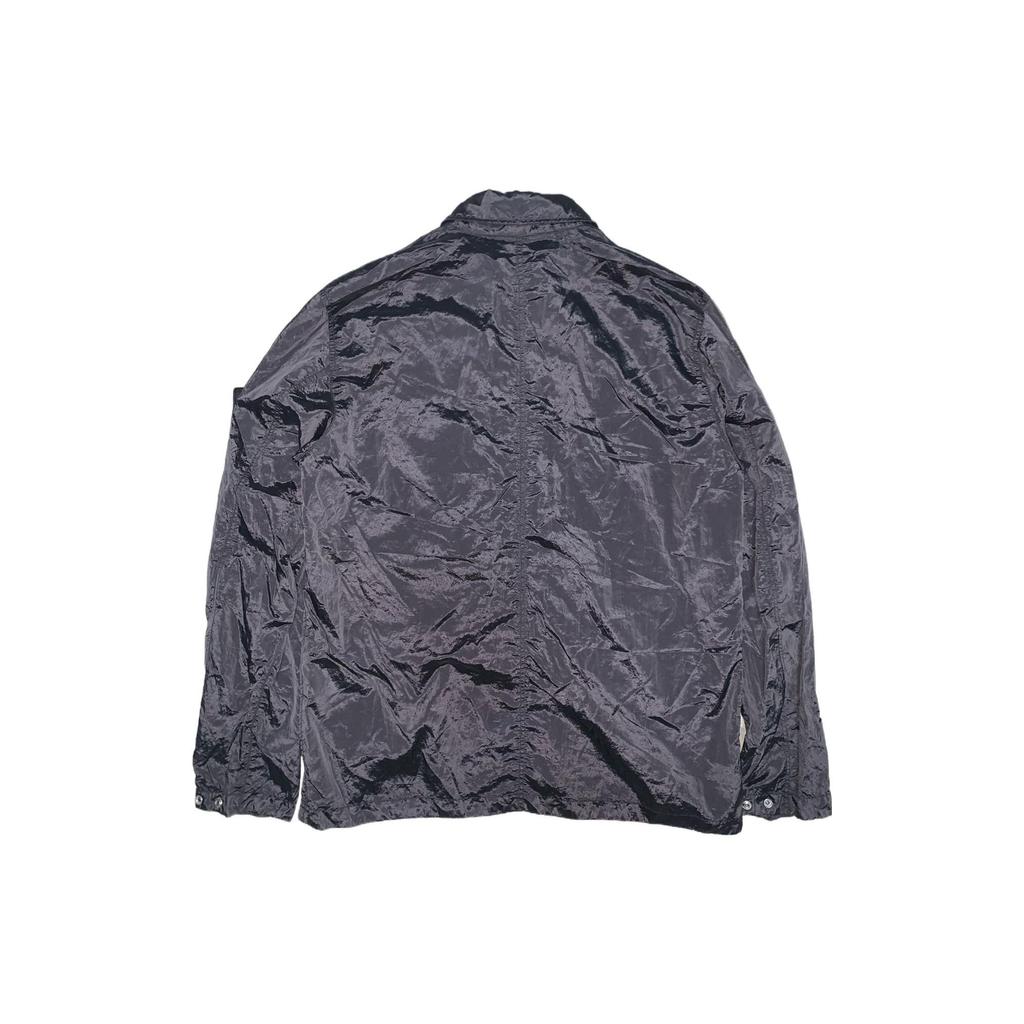 STONE ISLAND Рубашка-оверсайз с нашивкой-логотипом, угольный цвет, мужская, верхняя одежда, черная 781510919-V0065