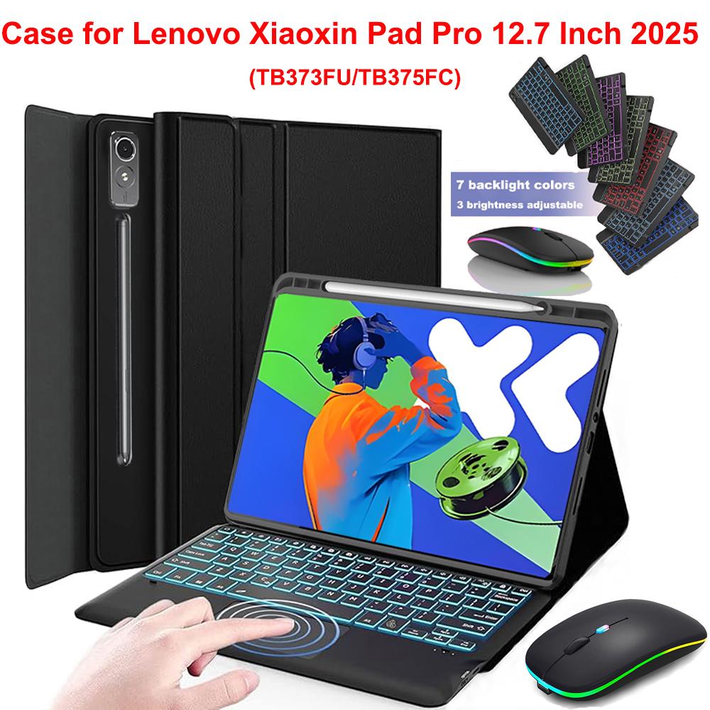 Чехол для Xiaoxin Pad pro 12,7 дюйма, Магнитная крышка-клавиатура Bluetooth для Idea Tab pro 12,7 TB373FU/375FC
