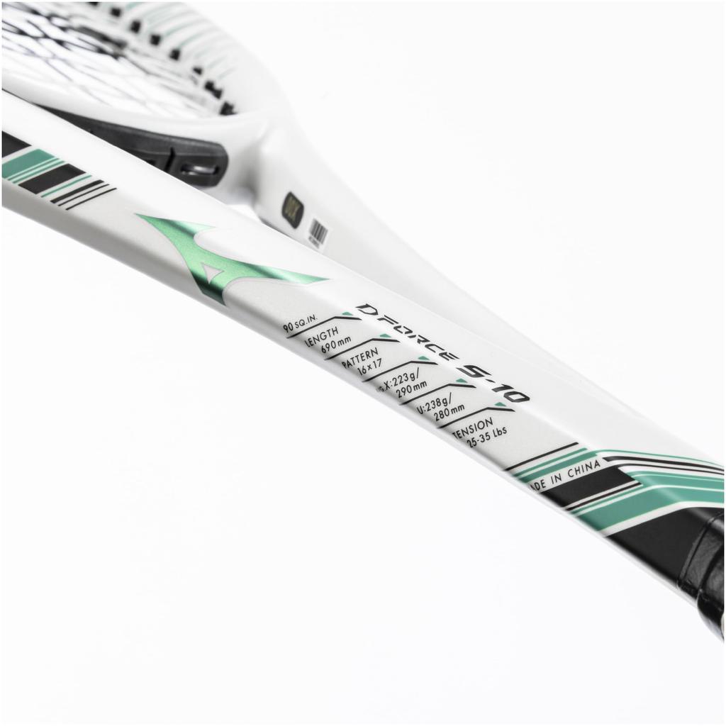 Mizuno Deeforce Tennis Racket 63JTN544 S-10 (Soft Tennis), Unisex, White/Jade Green, 0U,
