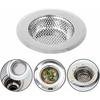 GONGXIANG Perforated Stainless Steel Garbage Drain, Set of 2, for Bathrooms and Kitchens, Shallow Drain, Drain Sizes: 7cm/4.3cm-9cm/5.5cm
