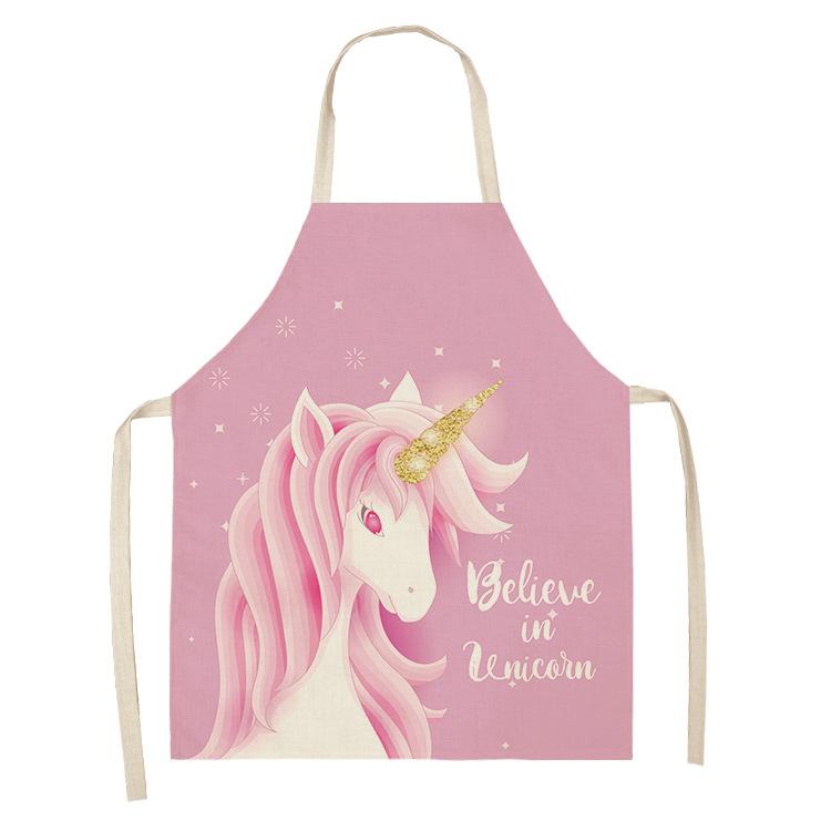 Фартук из альпаки с принтом радужной лошади, подходит для дома и кухни, детский фартук, женские аксессуары для приготовления пищи, детский фартук